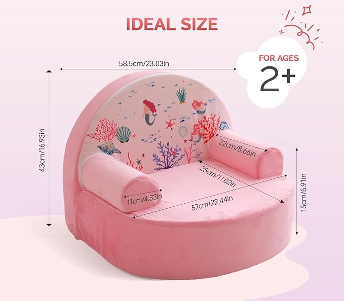 Snuggly Toddler Chair, Soft Kids Sofa - Image 2