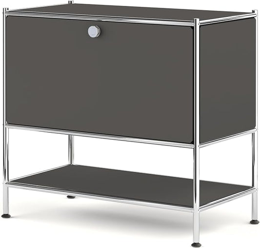 Metal Sidetable with Flap Door, 27.5" Height by SIMPLINK