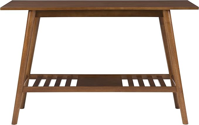 Linon Melissa Mid-Century Modern Walnut Console Table - Image 11