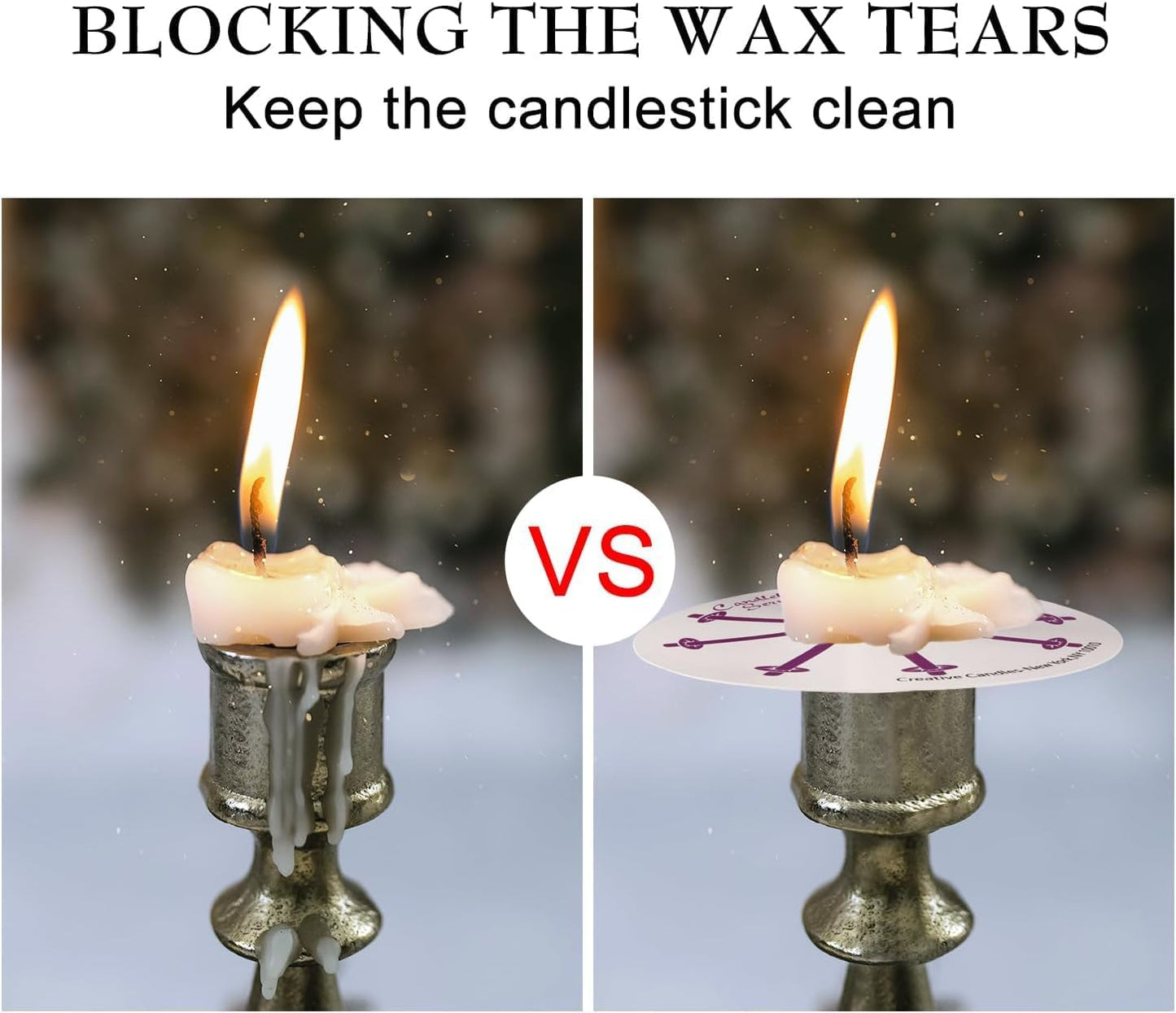 100 pcs Church Candles with Drip Protectors for Devotional Candlelight Vigil Service, Unscented White 5" H X 1/2" D, No Smoke, Shabbat, Praye