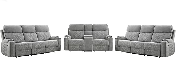 HAOMARKETS 3-Piece Power Recliner Sofa Set - Image 8