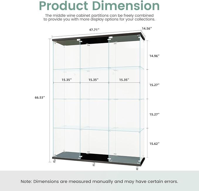 Beauty4U Glass Display Cabinet - Image 2