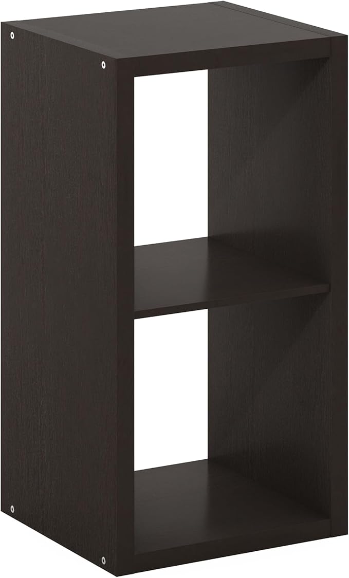 Furinno CUBICLE Book Shelf, 2-Cube Bookshelf, Extra Thick Frame Horizontally & - Image 9