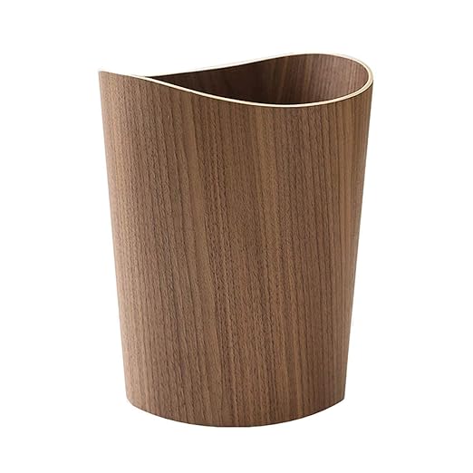2.3 Gallons Wood Trash Can Wastebasket by BISOZER