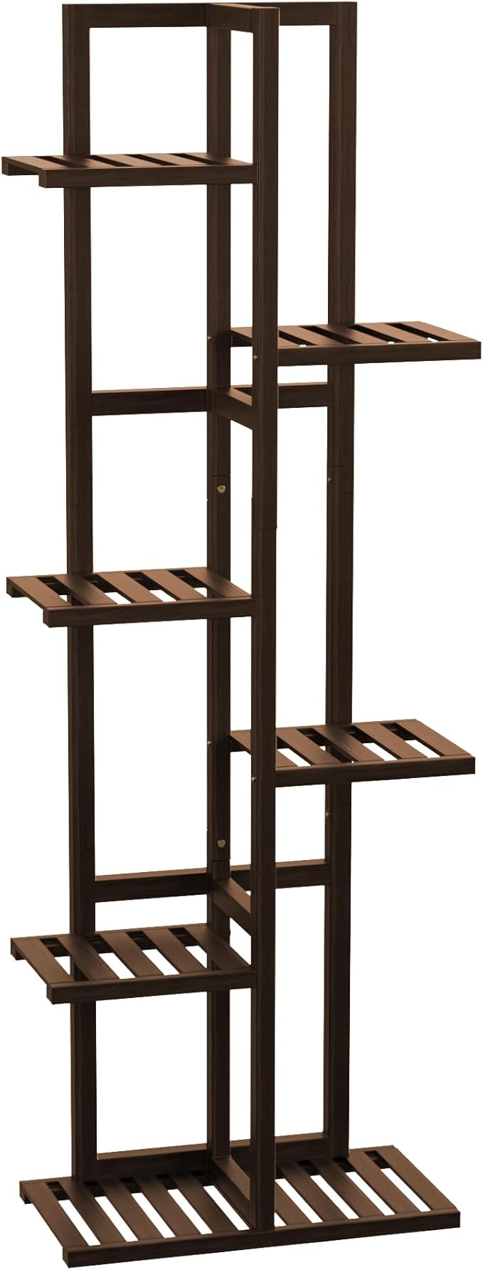 ROMGUAR CRAFT 6 Tier Bamboo Plant Stand Indoor, Wood Tall Flower Holder Corner - Image 7