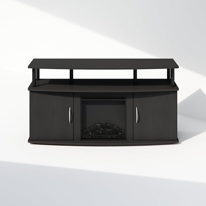 Furinno Jensen Fireplace TV Stand, NO Heat Decorative Electric Fireplace Corner - Image 5