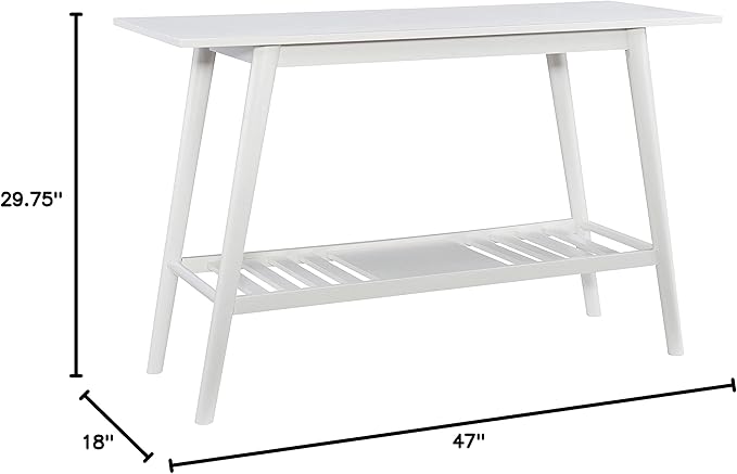 Linon Melissa White Mid Century Console Table - Image 16