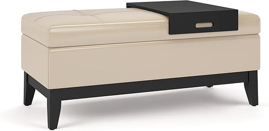SIMPLIHOME Oregon Storage Ottoman Bench by SimpliHome