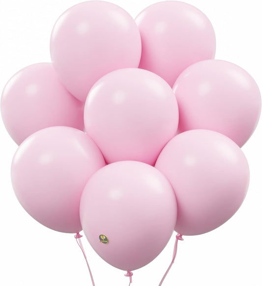 AFTERLOON® Biodegradable Balloons 50 pcs Pastel Pink 10 Inch, Matte Color Thickened Extra Strong Latex Helium Float, for Baby Shower Gender Reveal Arch Wedding Birthday Party Decorations