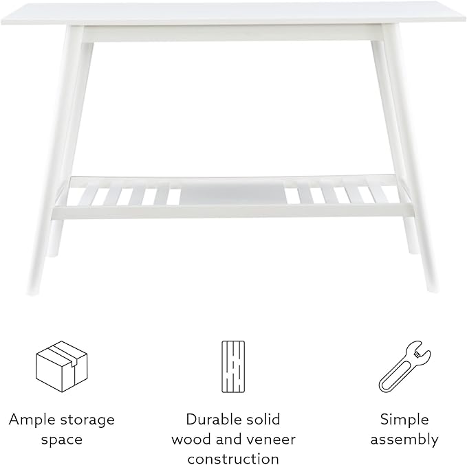 Linon Melissa White Mid Century Console Table - Image 9