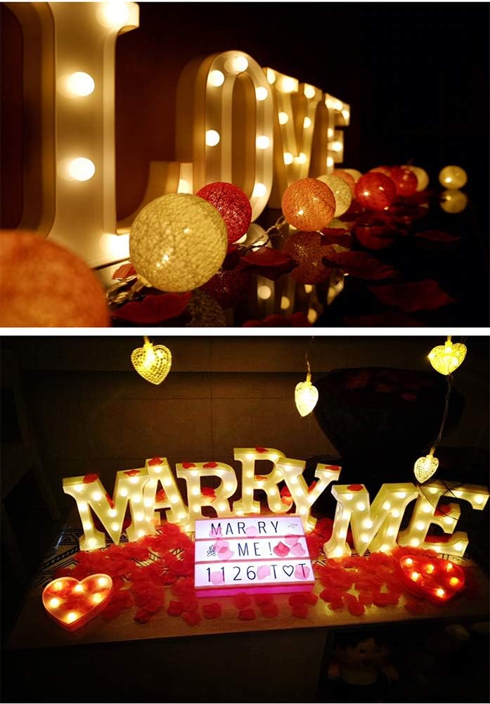 MUMUXI Marquee Light Up Letters Sign Battery Powered LED Alphabet Lights for Party Wedding Birthday Christmas Home Bar Decoration Lighted Symbols