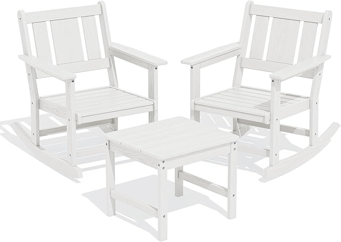 SERWALL Outdoor Rocking Chairs Set of 2 - Image 3