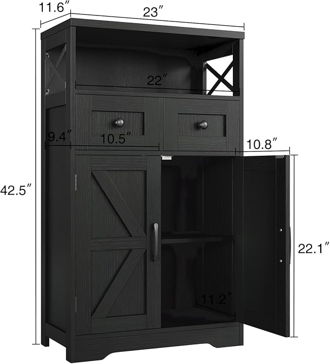 Befrases Set of 2 Black Storage Cabinet - Image 3