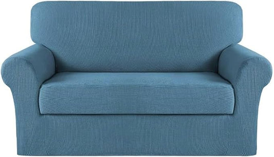 Turquoize Stretch Sofa Slipcover 2 Pieces Sofa Cover Couch Cover by Turquoize