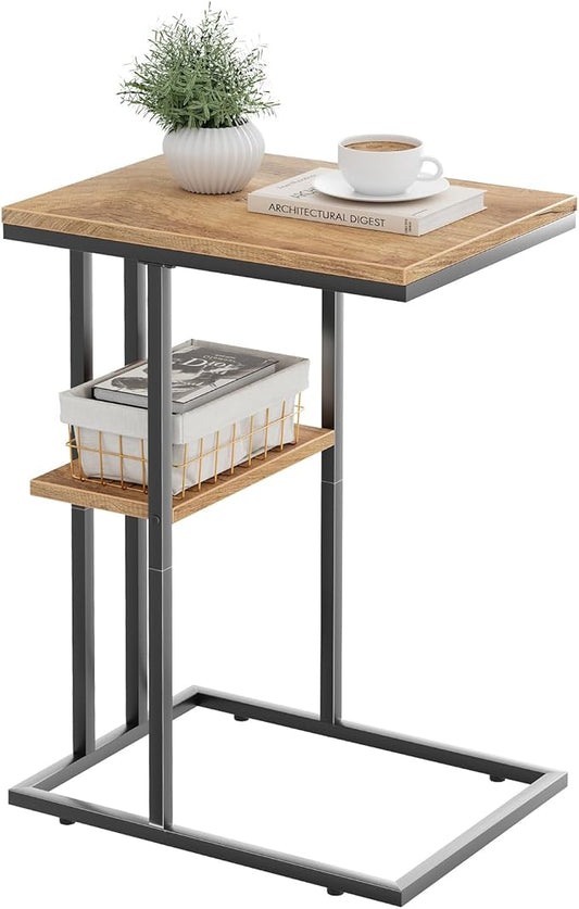 C Shaped End Table, Small Side Table by Katrawu