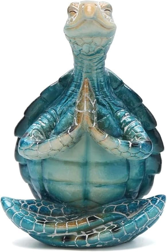 VVGIFTS Sea Turtle Meditation Yoga Decor, Garden Figurine Sea Turtle Meditating by Qifuyeah