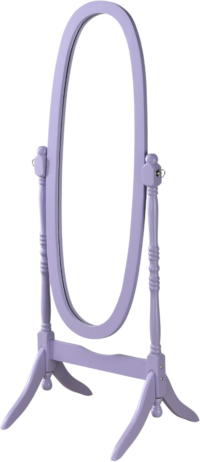 Roundhill Furniture Traditional Queen Anna Style Wood Floor Cheval Mirror - Image 4