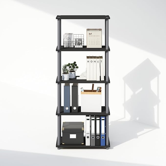 Furinno Turn-N-Tube Book Shelf, 5-Tier Bookshelf, Bookcase - Image 5