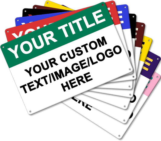 Custom Outdoor Metal Signs - 12 x 8 Aluminum Rust-Proof Entrance, Garden, Hazard, Intersection, Parking, Decorative Signs (Personalized)