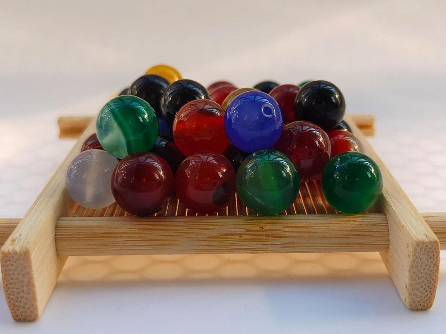 Stone Beads 10mm 60pcs Colorful Agate Beads Round Loose Gemstones Beads for Bracelet Necklace Jewelry Making (10mm, 61011 Colorful Agate)