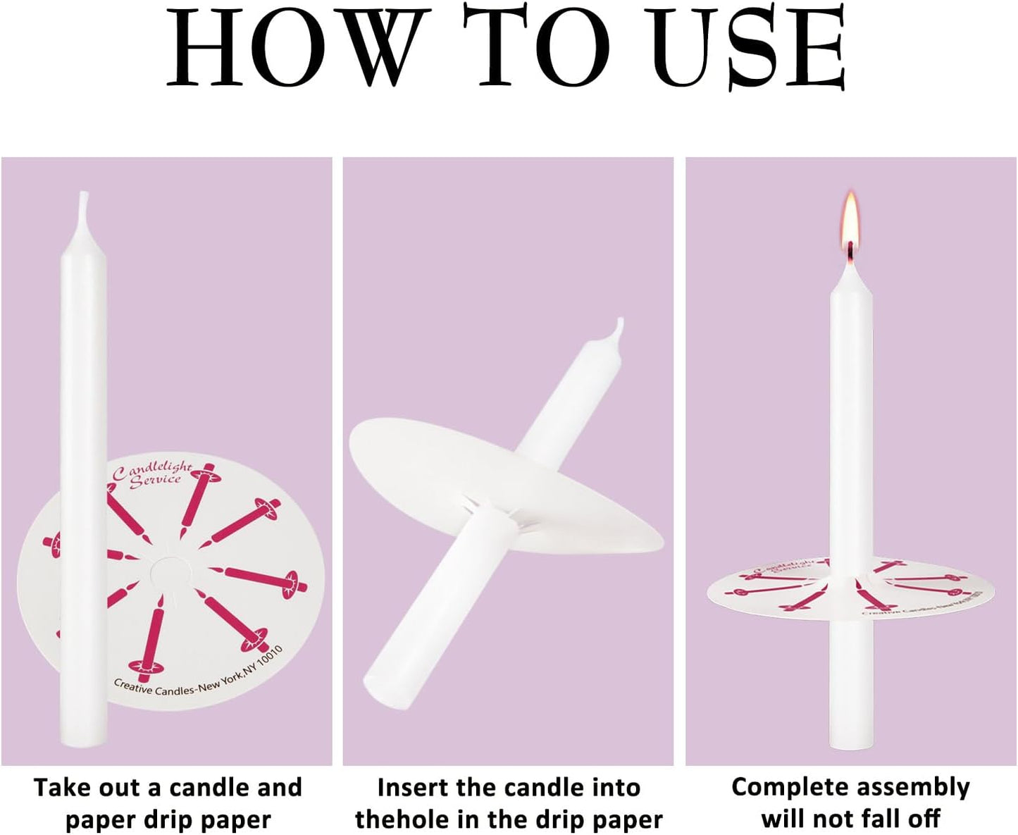 400 Pack White Taper Candles with Drip Guards & Paper Holders - 5 Inch Odorless Religious Candles for Church Prayers, Sabbath Ceremonies, & Home Decorations…