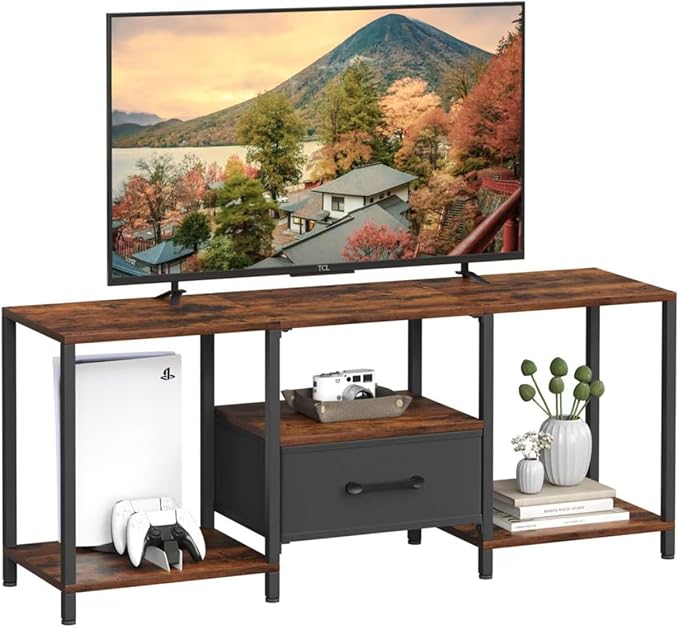 JARHETUN TV Stand with Fabric Drawer by JARHETUN