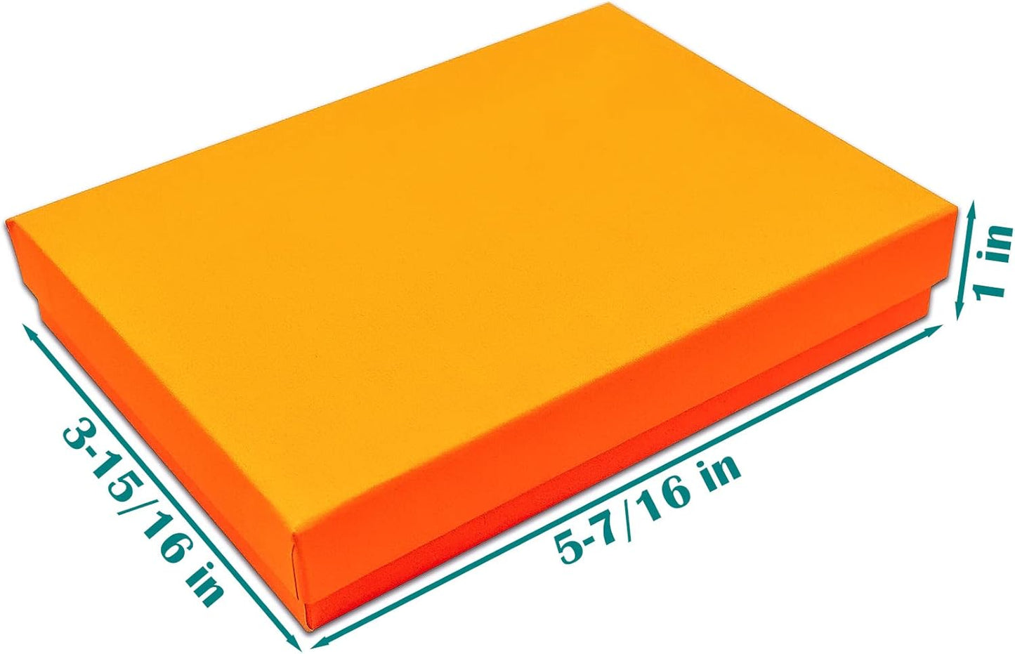 TheDisplayGuys - 25-Pack #53 Kraft Paper Cardboard Gift Boxes/Jewelry Cases w. Cotton Padding & Lid - Marigold - (5.4" x 3.9" x 1.0")