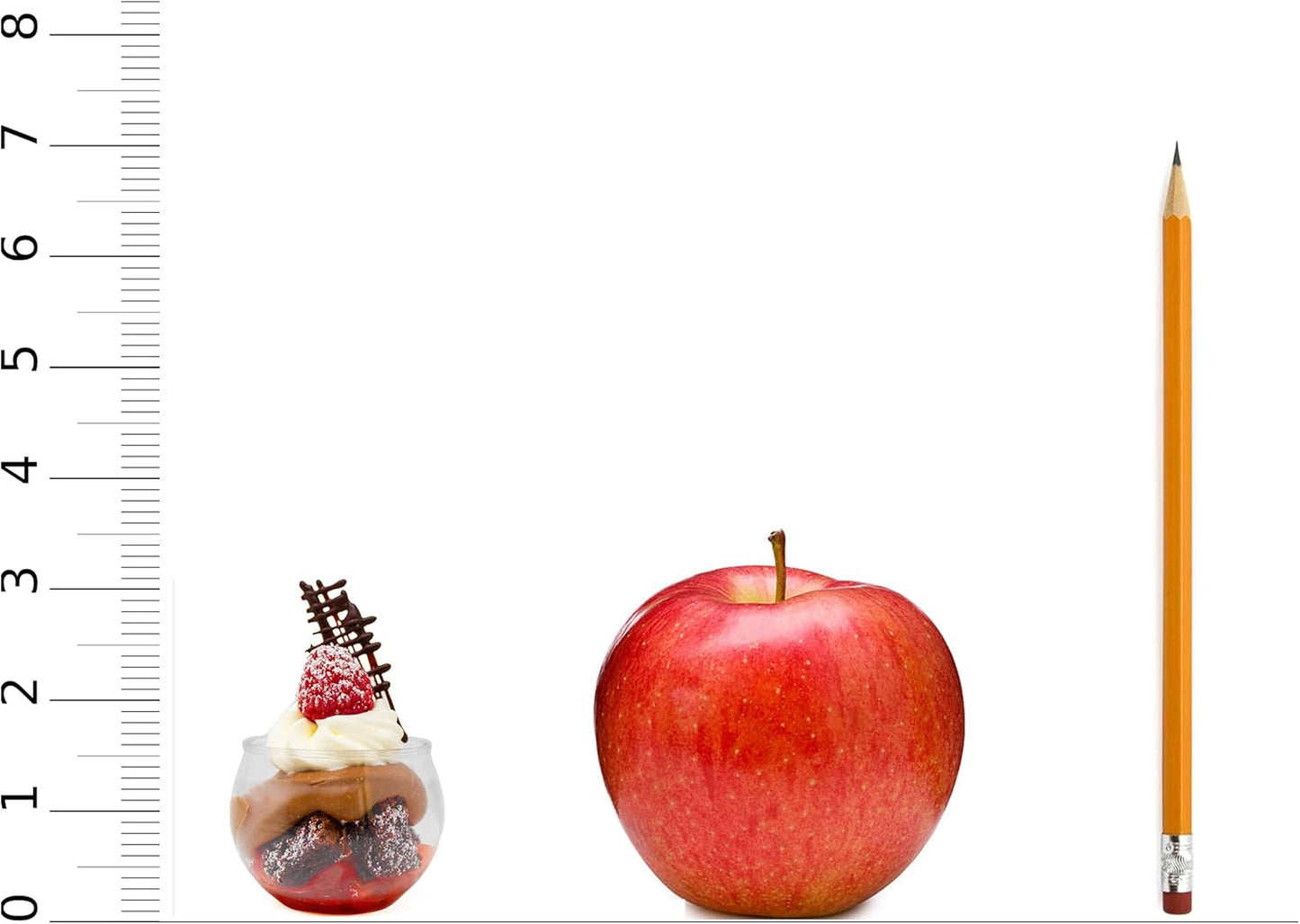 48 Pack 3 oz. Sphere Mini Dessert Cups With Spoons Parfait Professional-Grade Recyclable Clear Disposable Plastic Fishbowl for Parfait Desserts, Events, and Parties CMJJ