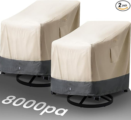 Extra Heavy Duty Patio Rocking Chair Covers Waterproof by Kikcoin