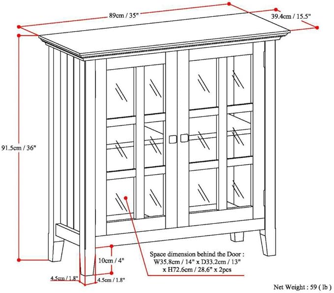 SIMPLIHOME Acadian Storage Cabinet - Image 2