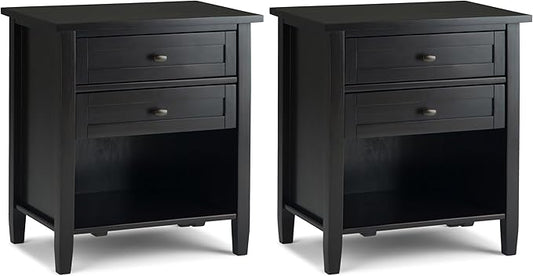 SIMPLIHOME Warm Shaker Solid Wood 24 inch Wide Transitional-Style Bedside by SimpliHome