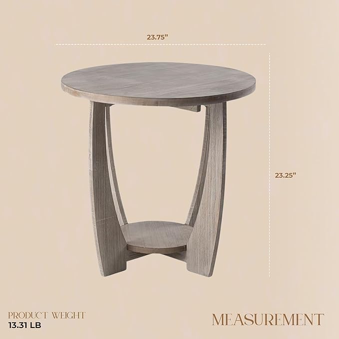 COZAYH Rustic Farmhouse End Table - Image 3