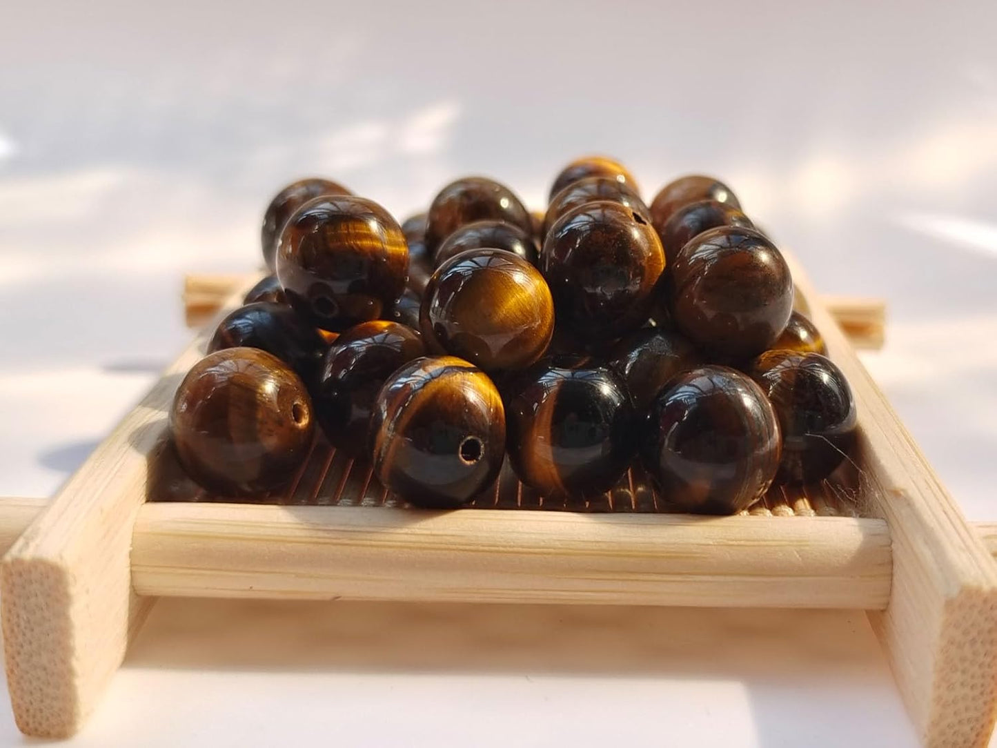 Stone Beads 6mm 140pcs Yellow Tiger Eye Beads Round Loose Gemstones Beads for Bracelet Necklace Jewelry Making (6mm, 60614 Yellow Tiger Eye)