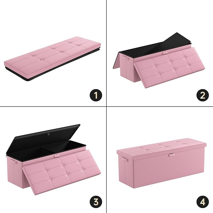 ENGPOW Storage Ottoman, Fireproof Folding Bench - Image 7