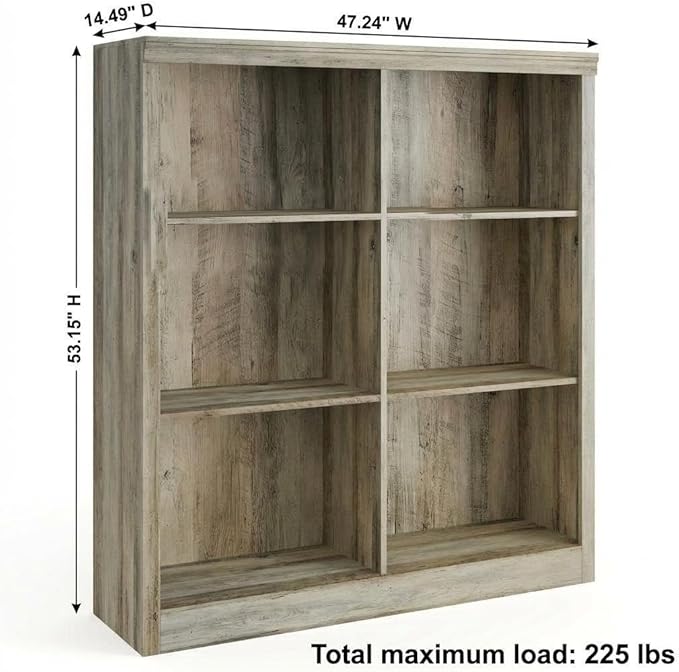 GarveeHome 6 Cube Storage Organizer, 53 Inch Tall Bookcase - Image 2