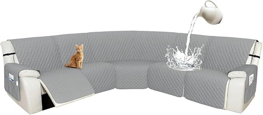 Arfntevss Recliner Sectional Couch Covers 1OO% Waterproof L Shape Sofa Cover by Arfntevss
