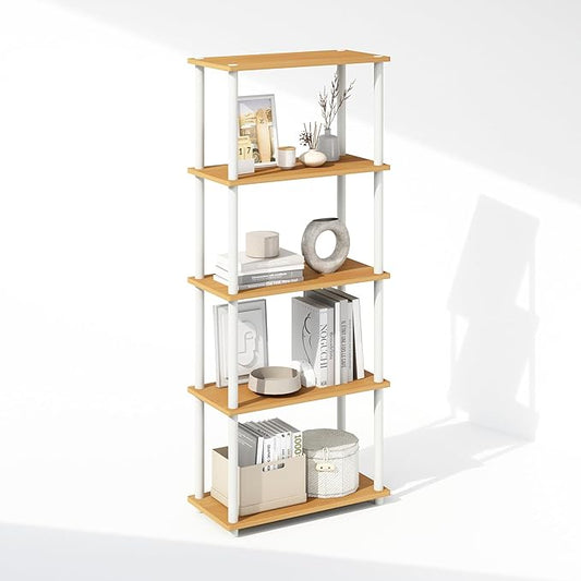 Furinno Turn-N-Tube Book Shelf, 5-Tier Bookshelf, Bookcase by Furinno-FitsYourSpaceFitsYourBudget