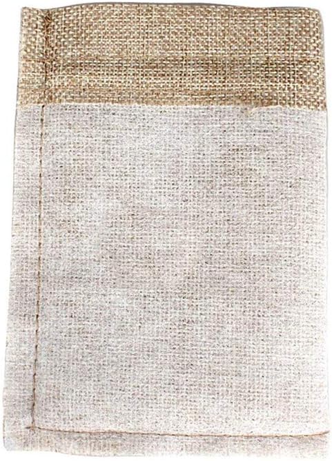 20Pcs Burlap Bags with Drawstring, Linen Gift Bags Jewelry Pouches Sacks for Wedding, Party Favor, DIY Crafts, Present (Flaxen, 5.9 x 7.5 Inch)