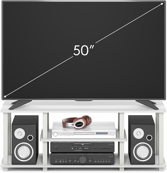 Furinno Turn-S-Tube TV Stand, 3-Tier No Tools 3D Entertainment Center - Image 6
