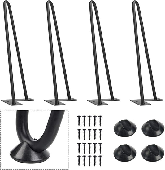 SMARTSTANDARD 12 Inch Heavy Duty Hairpin Furniture Legs, Metal Home DIY Projects by SMARTSTANDARD