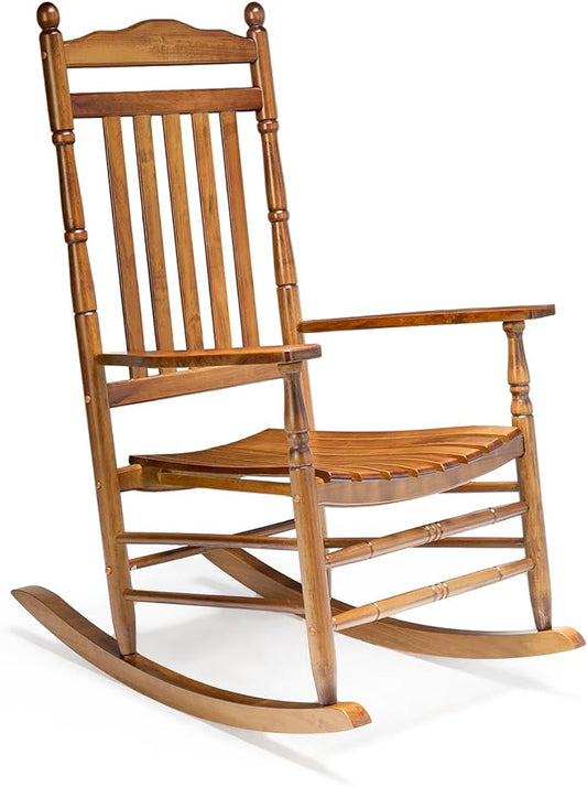 VINGLI Wooden Rocking Chair Outdoor, Patio Rockers by VINGLI