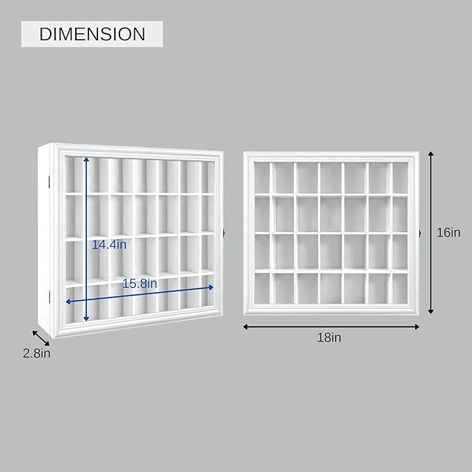 Shot Glass Display Cabinet Solid Wood - Image 6