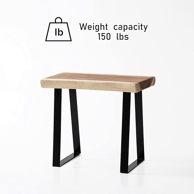 Greenage Natural Wood Rectangle Bench 20"x14"x18" Coffee Side Table - Image 7