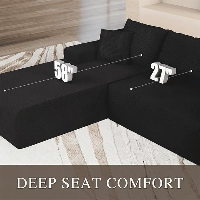 104" Convertible Sectional Couch - Image 4