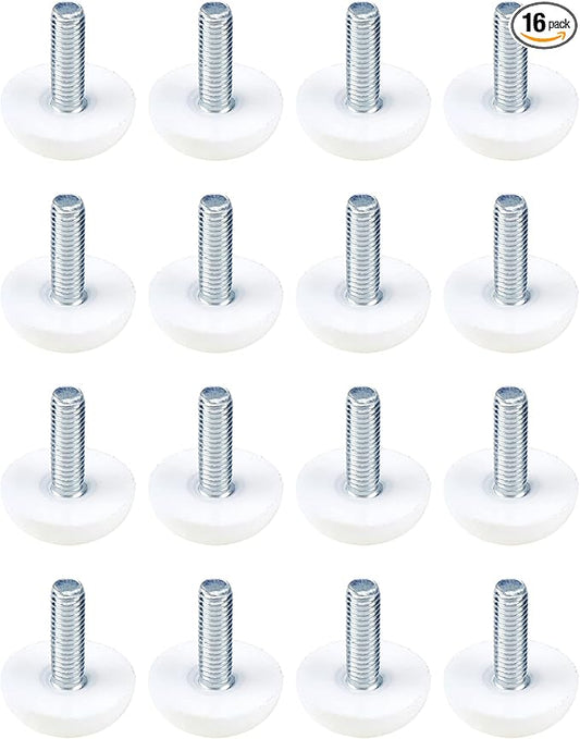 Antrader 16 Pack M6×18mm Furniture Lvelers, Table Leg Levelers, Levelling Foot by Antrader