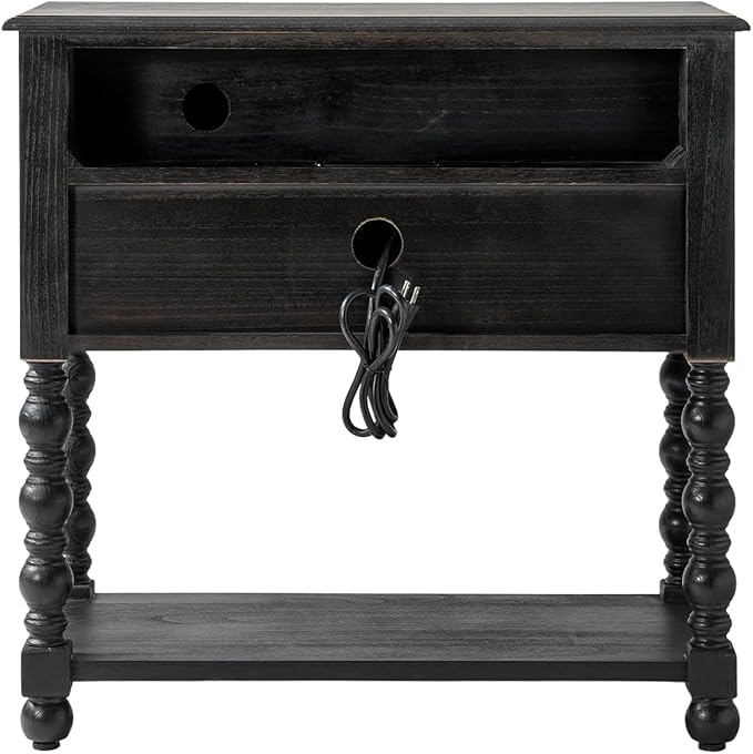 HULALA HOME Farmhouse Storage End Table - Image 9