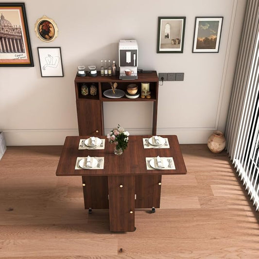 Wall-Mounted Folding Dining Set, Smart Sideboard by Unknown