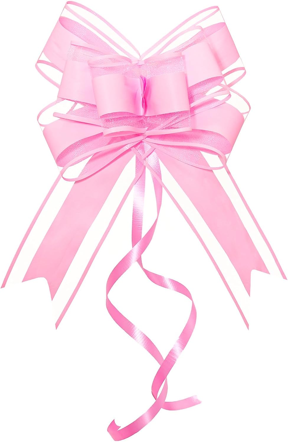 WEWILUCK Pink Pull Bows for Presents - 15PCS 6 Inch Gift Bows for Gift Baskets, Flower Paper Wrapping, Ideal for Women, Party, Valentines Day, and More