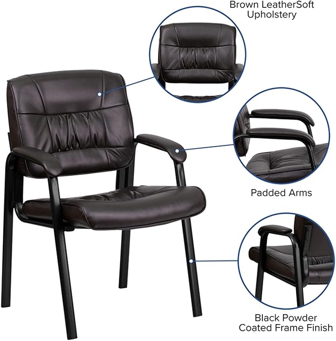 Flash Furniture Haeger LeatherSoft Tufted Executive Reception Chair - Image 7
