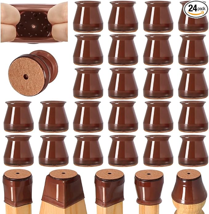 24 Pcs Chair Leg Floor Protectors by VIUME
